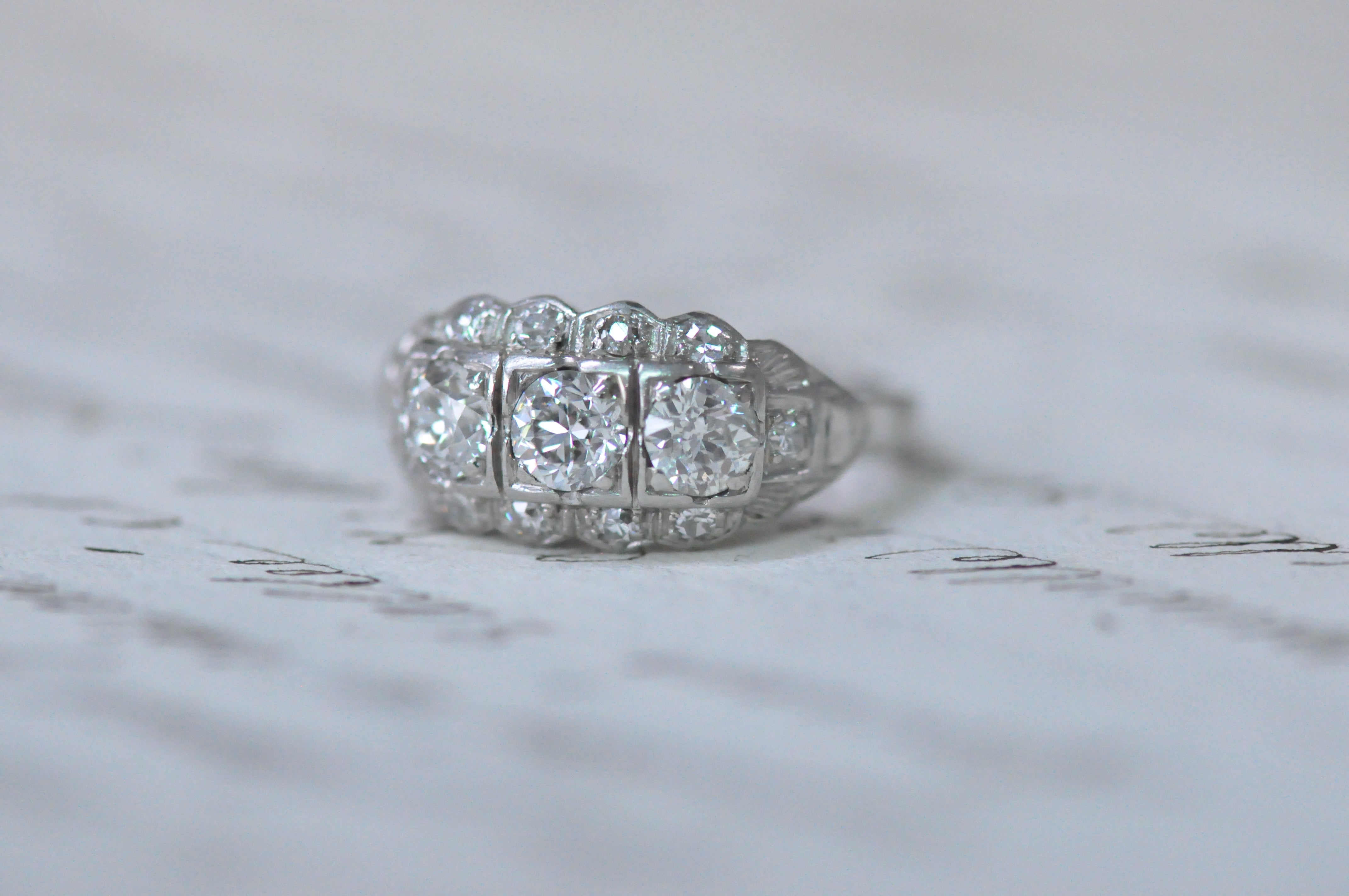 Georgian Diamond Trilogy Ring | A.R. Ullmann